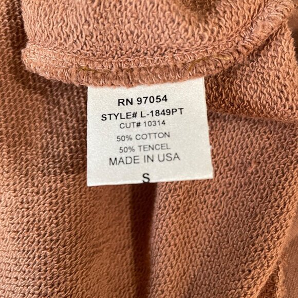 Lanston Women’s Open Back Sweatshirt Brown Size Small – Made in USA Tencel Blend - Picture 4 of 8